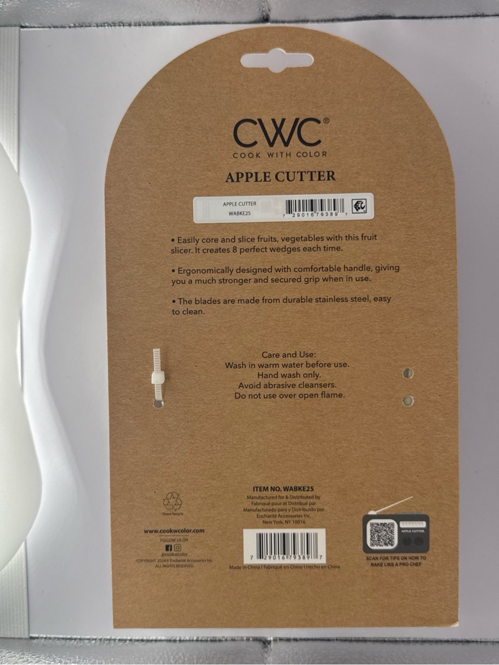 CWC Cream Apple Slicer - Cook With Color Apple Cutter - Picture 2 of 2